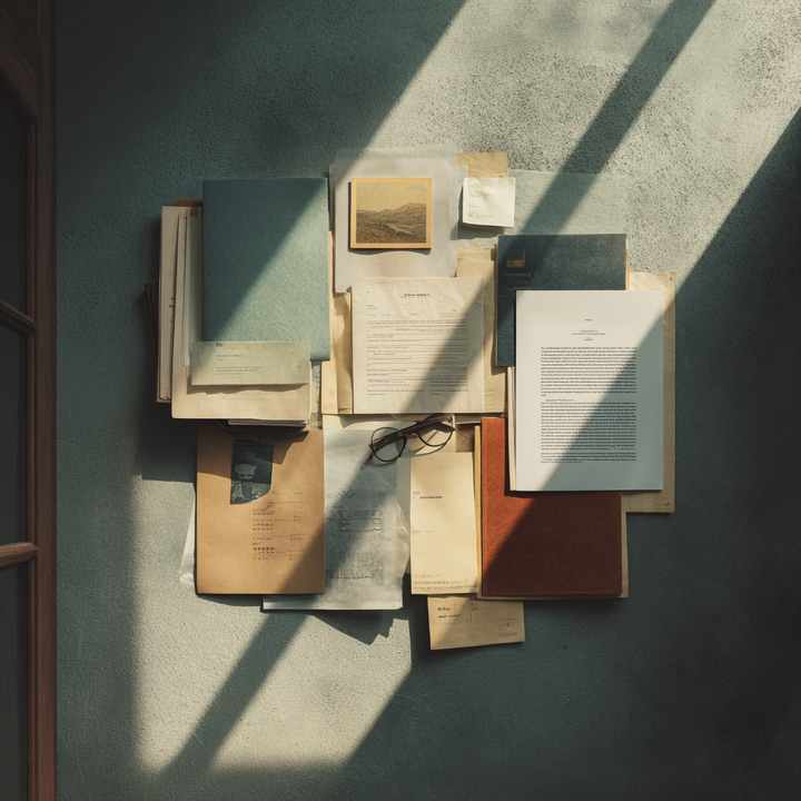 Documents on a table