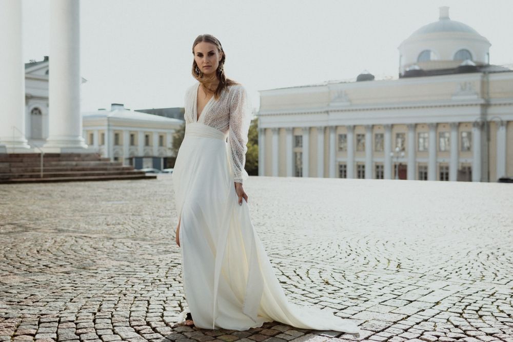 Laura Hyvi Bridal häämekko. Kuva: Heidi Kouvo.