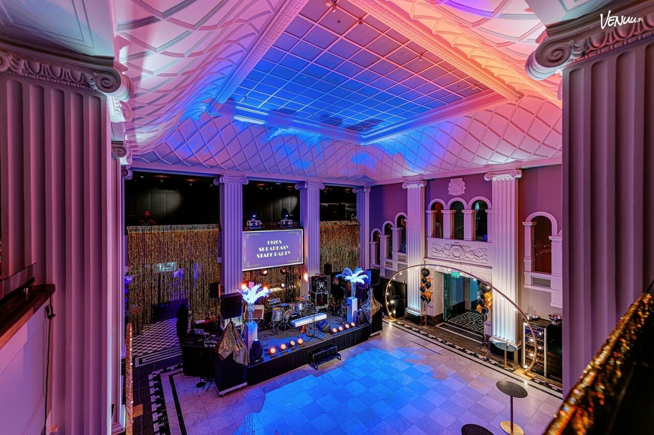 Radisson Blu Plaza Hotelin historiallinen Plaza Event -juhlatila Helsingin keskustassa.