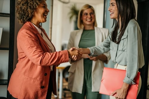 A homeowner interview with real estate agents