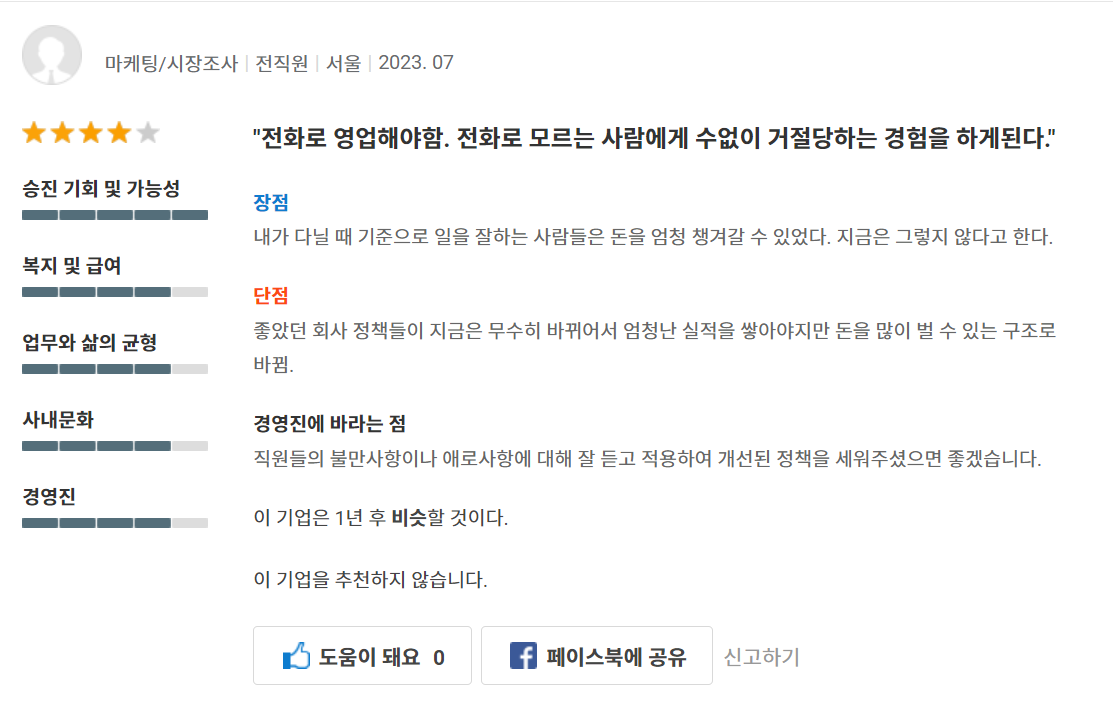흔한 콜 영업 중심의 대행사 AE가 맞게 되는 결말