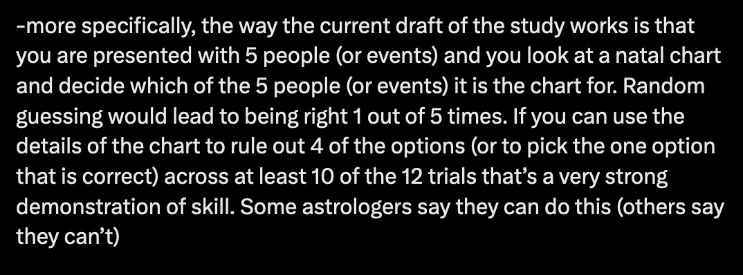 screenshot from Twitter where Spencer explains the test.