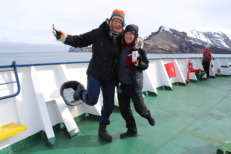 Dr Karl, Me (& Lockie) leaving Deception Island