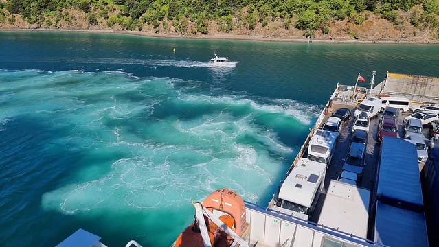 Bluebridge Ferry 180° to dock in Picton