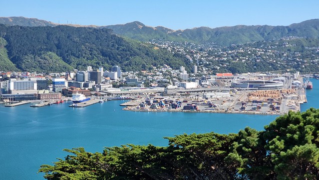 Wellington Port and Bluebridge Ferry (mid-left)