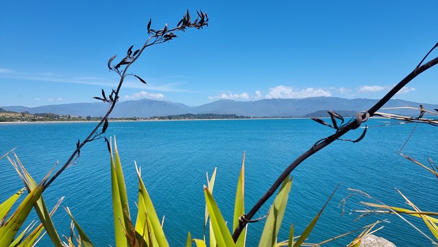 Pōhara Beach Marina view