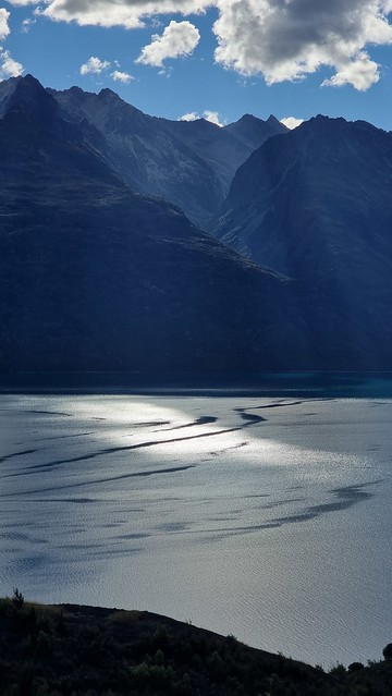 Lake Whakatipu textures from Bennetts Bluff Viewpoint