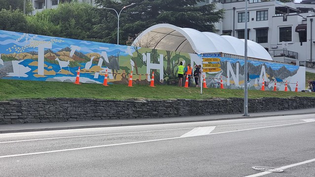 Mural in progress, Stanley St