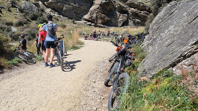 Coffee Afloat bike parking | Lake Dunstan Trail