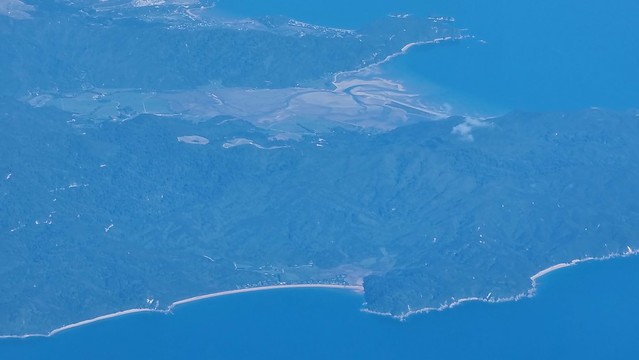 Tōtaranui Beach (foreground) & Wainui Bay (Mid) & Tata Beach (Top)