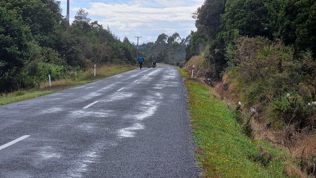 Rain soon passed, there's a short quiet road section
