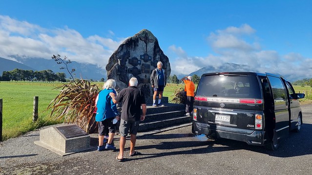 Cycle Journeys driver John at the Kōwhitirangi Memorial