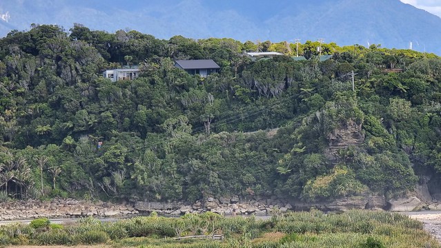 Punakaiki, view to my home (top left)
