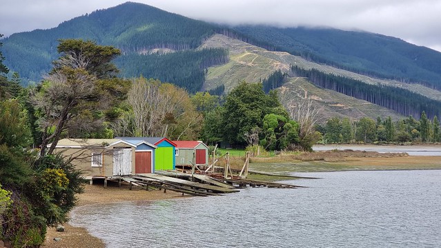 The boat sheds, Link Pathway | Queen Charlotte Sound