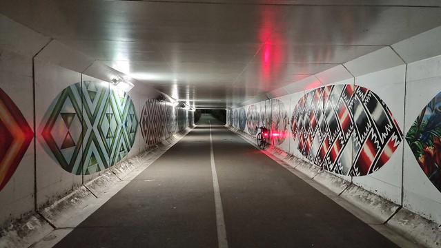 The Big Bike Film Night ride SH16 Te Atatu Underpass