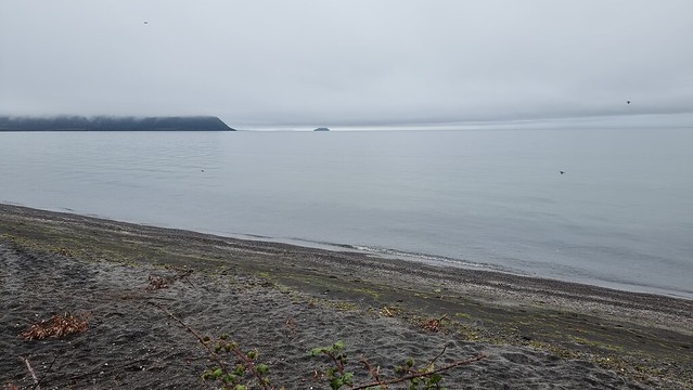 The sky and Lake Taupo merge