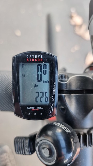 Avg 22.6km/h to the CBD