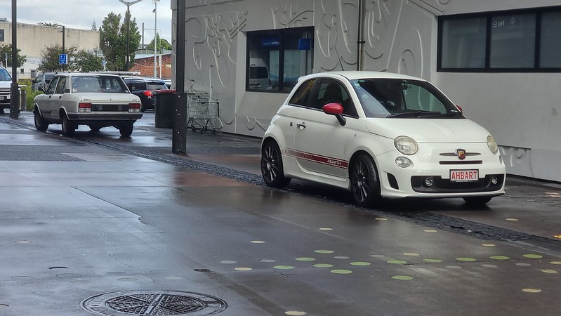 A Fiat 132 (Saloon) & My Abarth 500 Esseesse