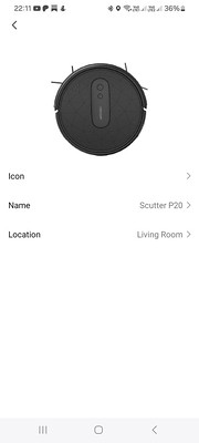 Airobo P20 'Scutter' Home Screen