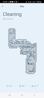 Airobo P20 'Scutter' Cleaning Map