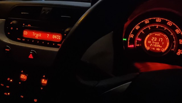 Greg Johnson Vine Street Stories CD playing in Abarth 500