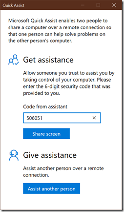 Quick_Assist_Get_Code_Share_Screen