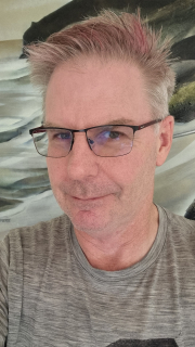 Portrait of me with pink highlights