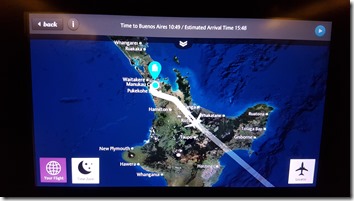 NZ - ARG Flight Map NZ Depart