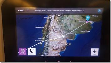 NZ - ARG Flight Map ARG Arrival