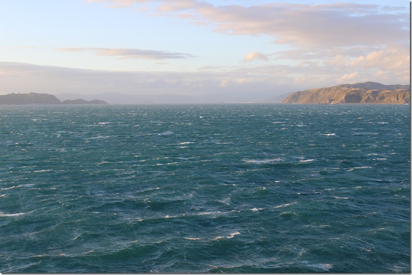 Cook Strait towards Wellington Harbour
