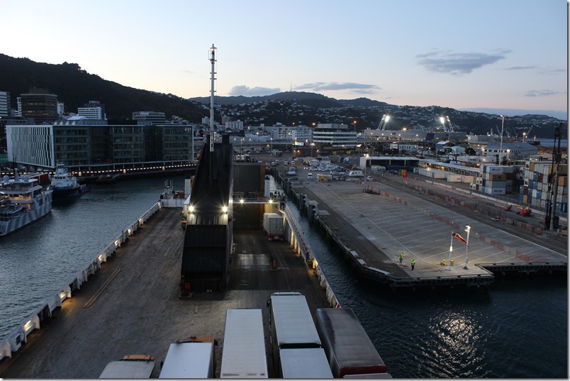 Bluebridge Ferry docks in Wellington