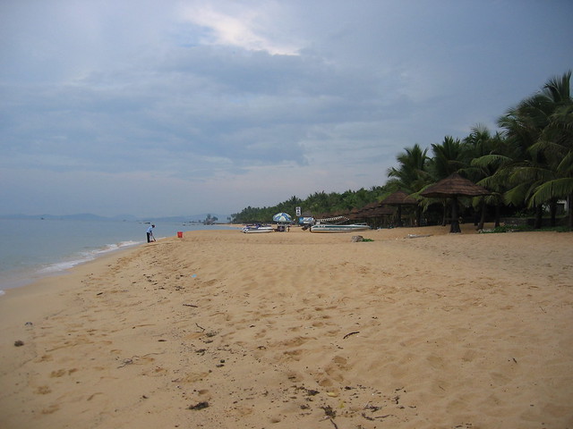 Resort beach, hire a jestski if you must