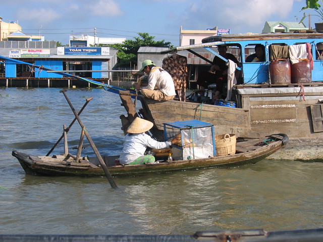 Selling to the sellers at the floating market