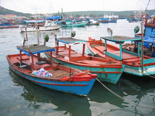 Colourful fishing boats