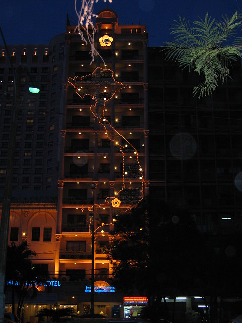 Cool Viet Nam map on a builing