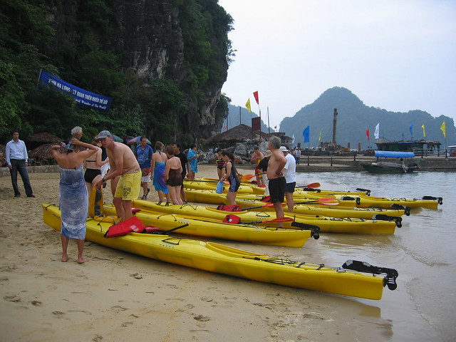 Ashore for a climb to the top...