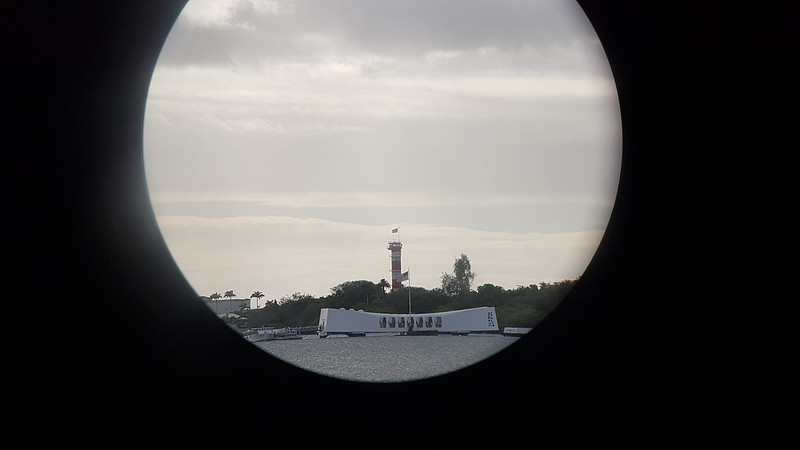U.S.S. Bowfin sights on U.S.S. Arizona Pearl Harbour