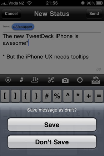 TweetDeck iPhone Draft