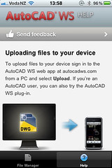 AutoCAD WS Upload Process