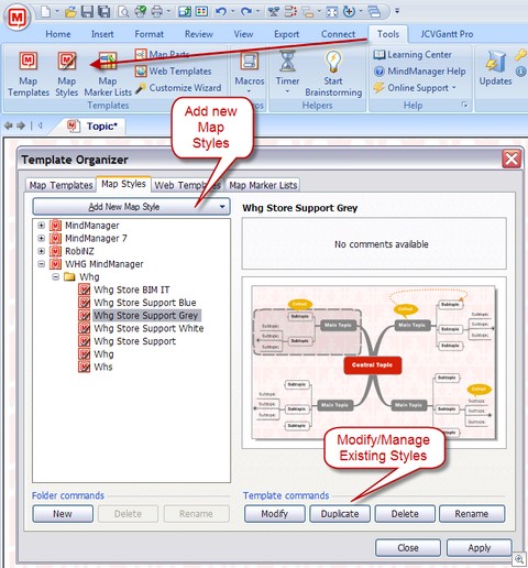 Map Style Manage