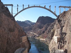 View of bridge from inside Hoover Dam View of bridge from inside Hoover Dam