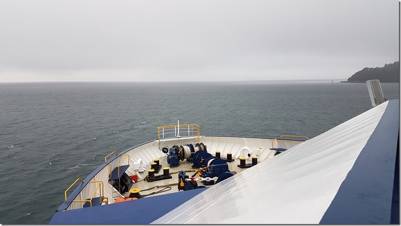 Leaving Wellington on the Bluebridge Ferry