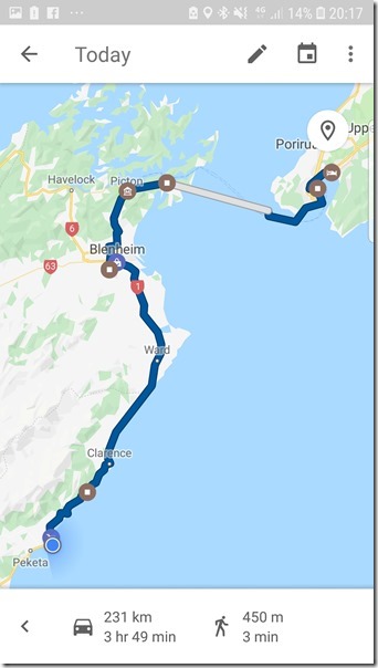 Todays Travel Map