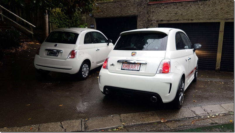 Abarth 500 and Fiat 500