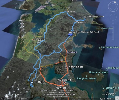 northern gateway toll road loop google earth