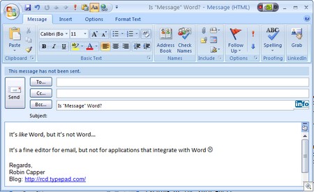 OutlookMessageNotWord