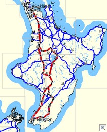 Route is the red line