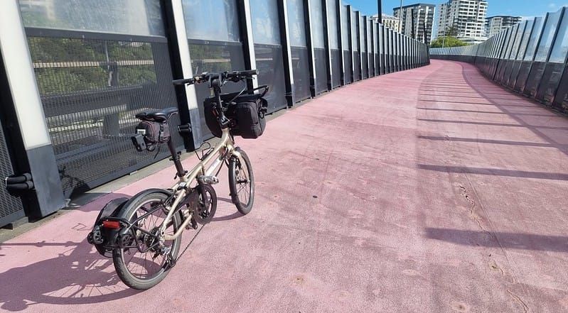 Commuting on my new 'free' Tern folding bike