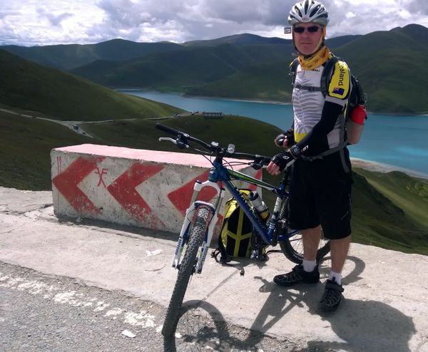 A childs first bicycle ride