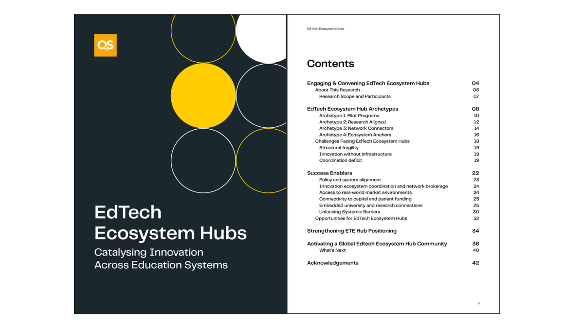 Universities show up at every stage of EdTech innovation. Read the report on Edtech Ecosystem Hubs.